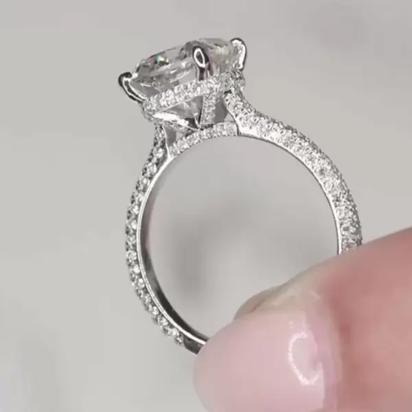 Handmade 3 Ct Cushion Cut Engagement Ring