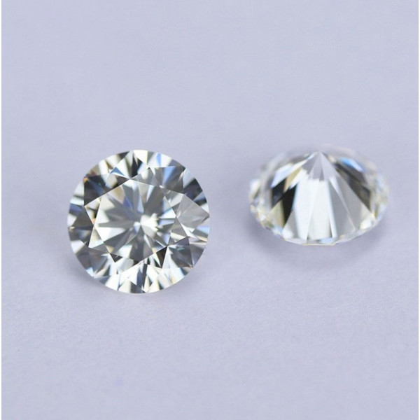SayaBling White Round Cut Lab-Created Gemstone All Size
