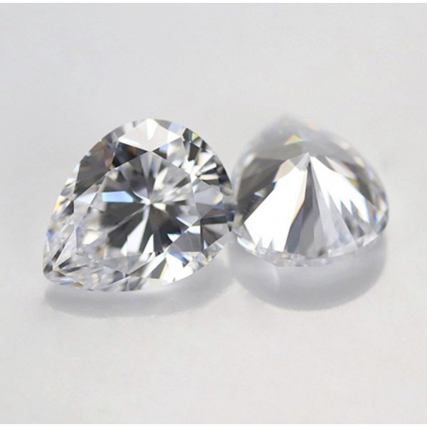 SayaBling Pear Cut 5A Lab-Created White Color Gemstone
