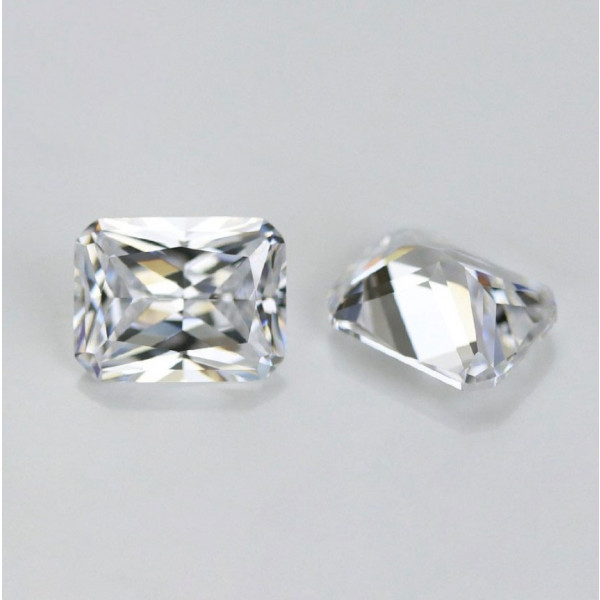 SayaBling Radiant Cut 5A Lab-Created White Color Gemstone