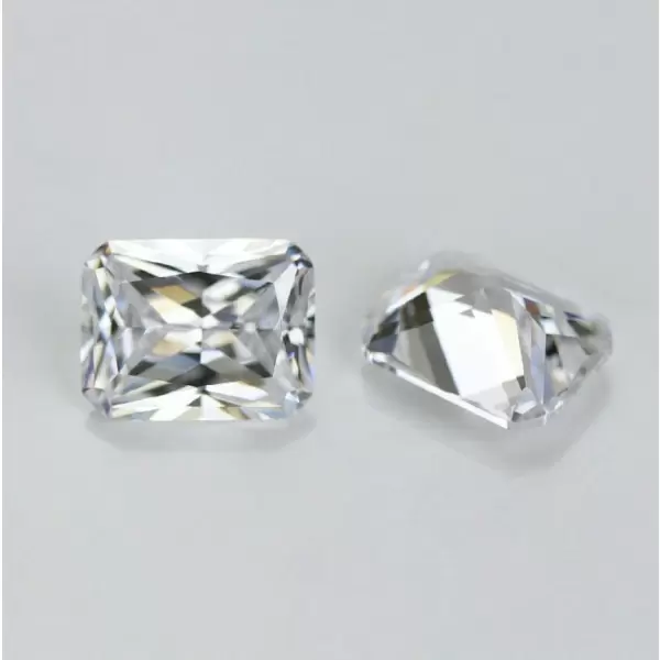 SayaBling Radiant Cut 5A Lab-Created White Color Gemstone