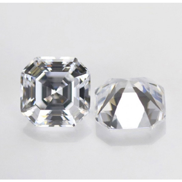 SayaBling Asscher Cut 5A White Lab-Created Gemstone