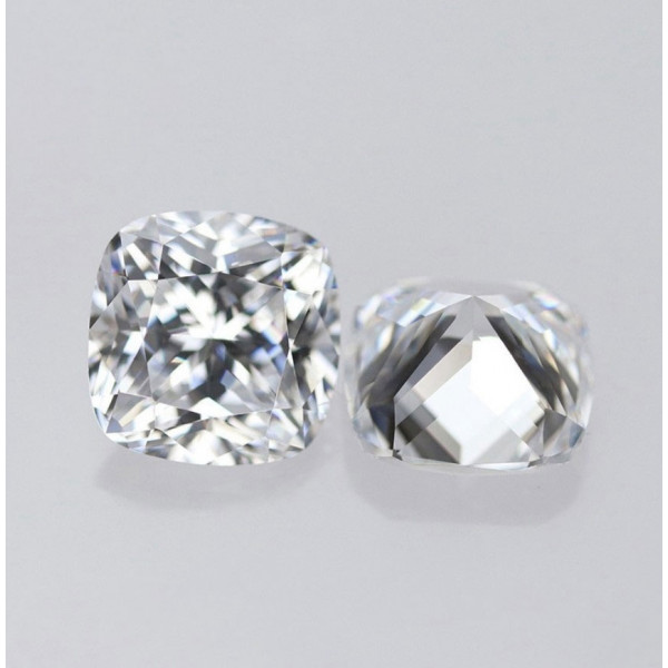 SayaBling White Color Cushion Cut 5A Lab-Created Gemstone