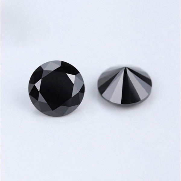 SayaBling Black Color Round Cut 5A Lab-Created Gemtone