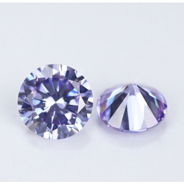 SayaBling Light Blue Round Cut 5A Lab-Created Gemstone