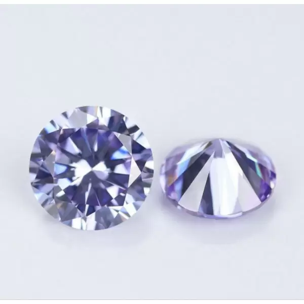 SayaBling Light Blue Round Cut 5A Lab-Created Gemstone