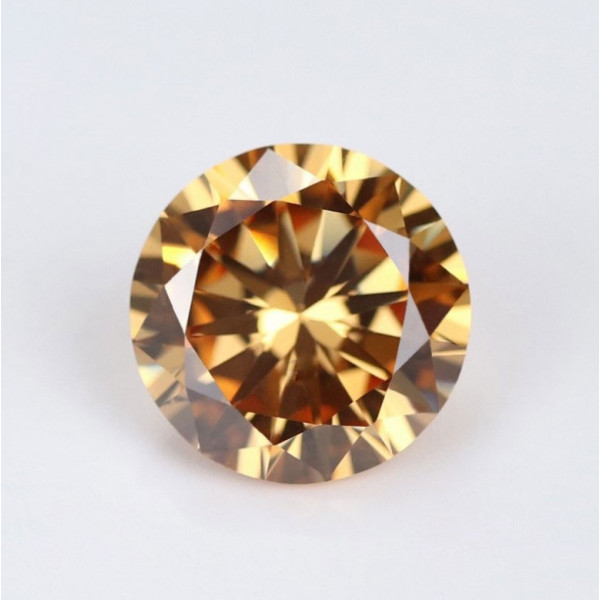 SayaBling Round Champagne Color 5A Lab-Created Gemstone