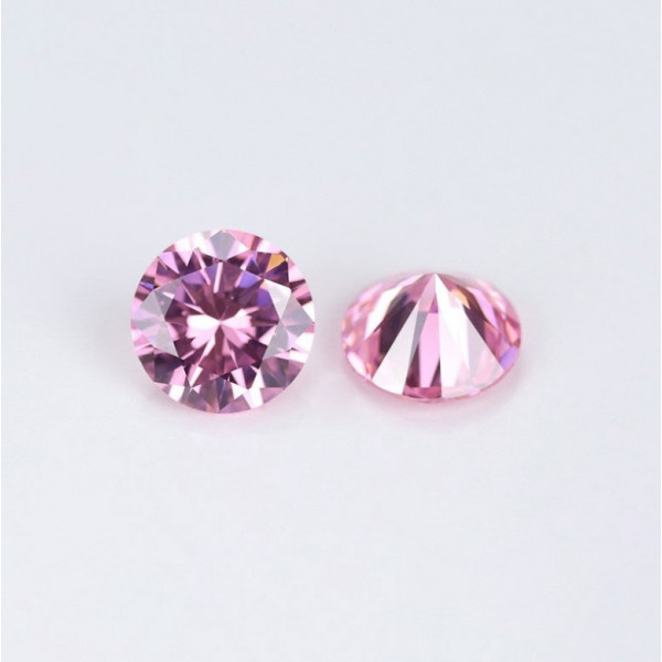 SayaBling Pink Color Round Cut 5A Lab-Created Gemstone