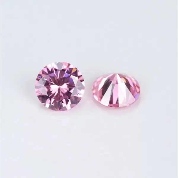 SayaBling Pink Color Round Cut 5A Lab-Created Gemstone