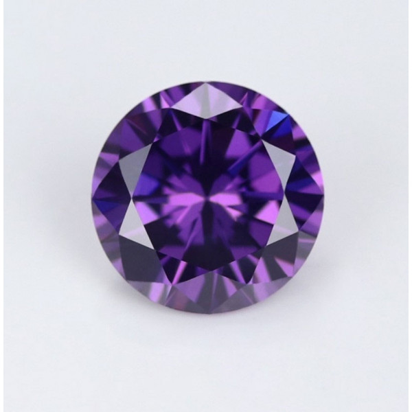 SayaBling Purple Color Round Cut 5A Lab-Created Gemstone 