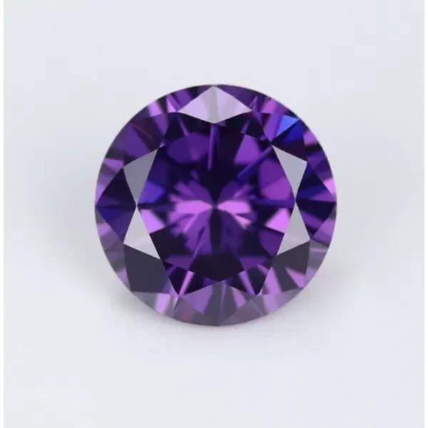 SayaBling Purple Color Round Cut 5A Lab-Created Gemstone 