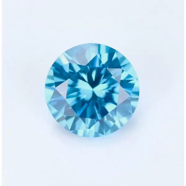 SayaBling Light Sky Blue Round Cut 5A Lab-Created Gemstone