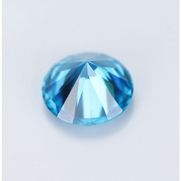 SayaBling Light Sky Blue Round Cut 5A Lab-Created Gemstone