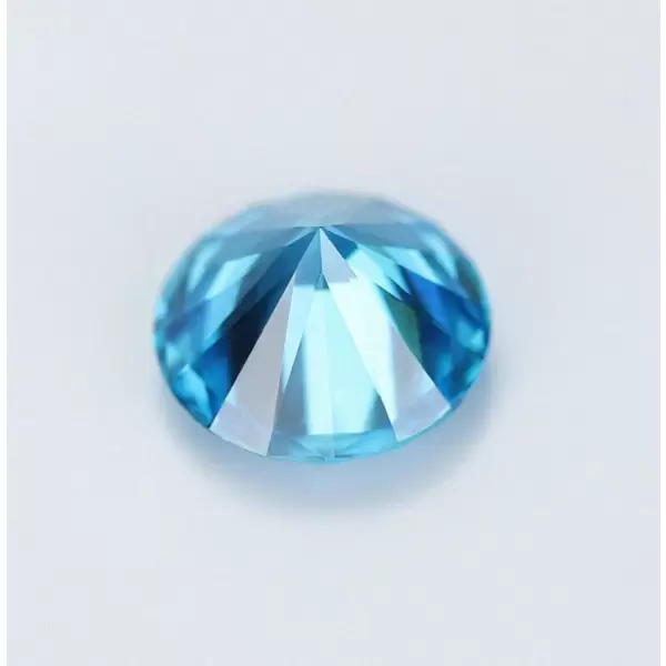 SayaBling Light Sky Blue Round Cut 5A Lab-Created Gemstone