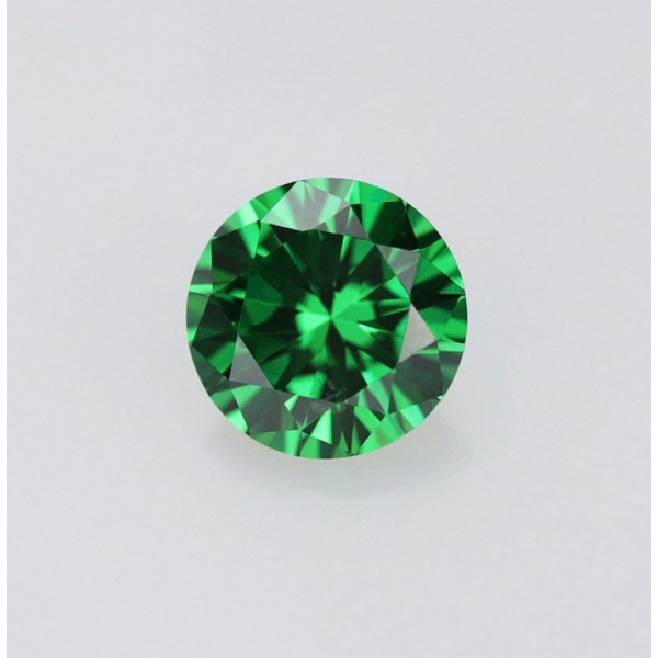 Green Color Round Cut 5A Lab-Created Gemstone