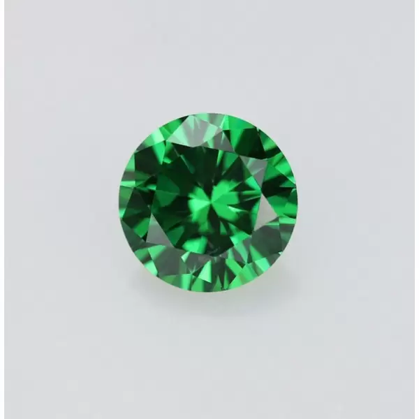 Green Color Round Cut 5A Lab-Created Gemstone