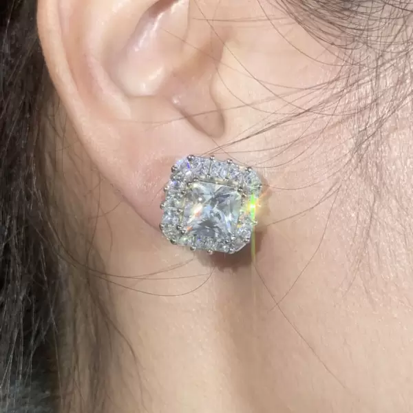8ctw Multi-Cut White Sapphire Stud Earrings