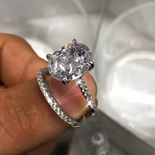 Handmade Oval Ring Set 5.2 CTW
