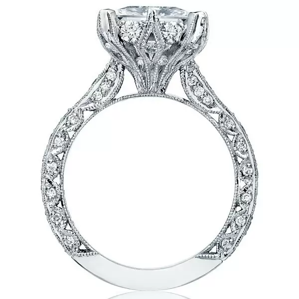 Handmade 3.0CT Princess Cut Royal Pave Engagement Ring