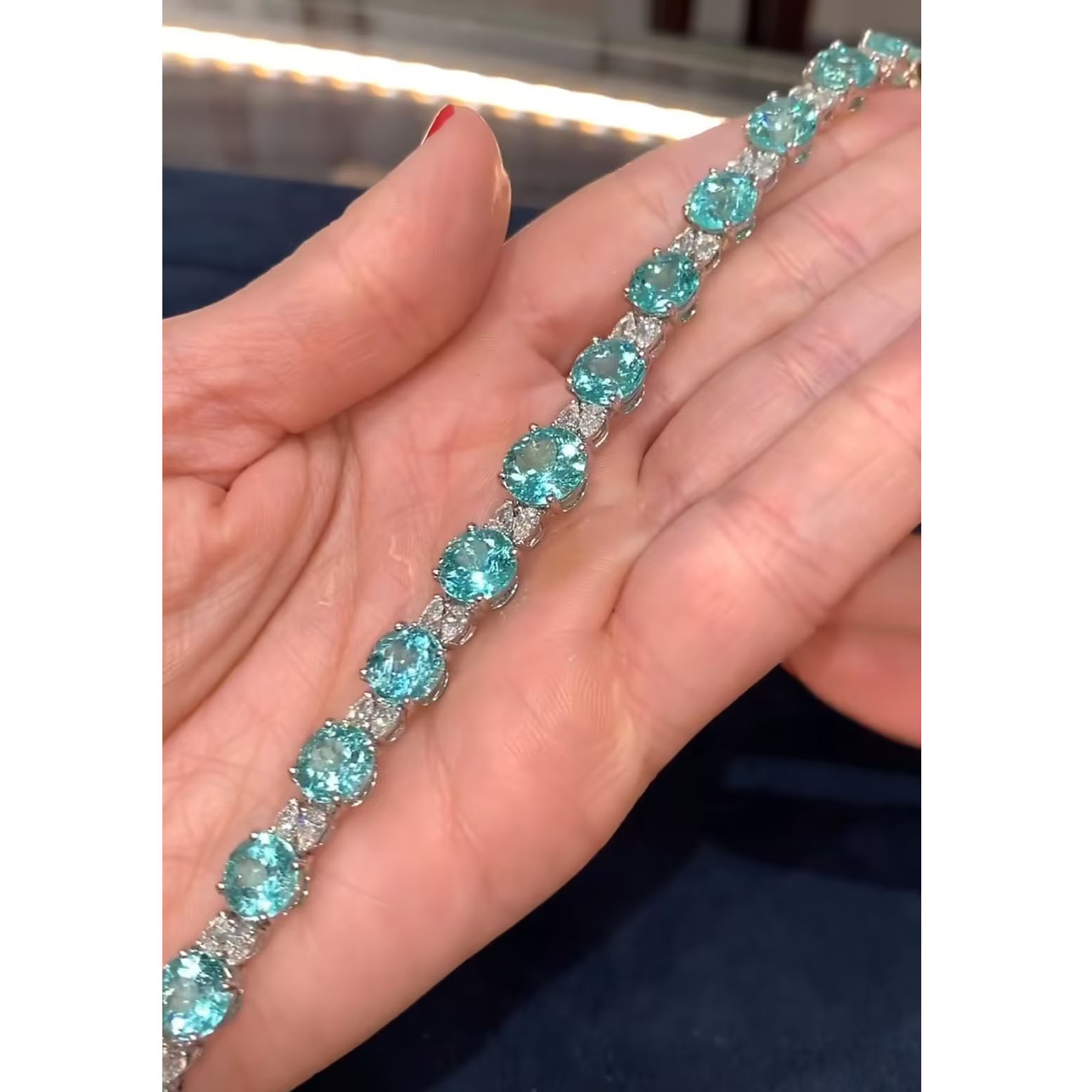 925 deals Paraiba Tourmaline Bracelet