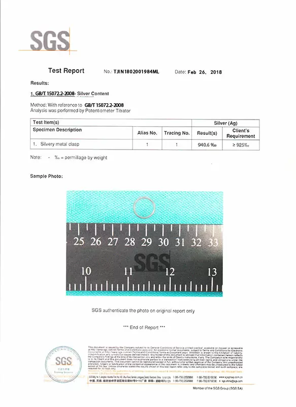 Quality Verified By International Institution SGS